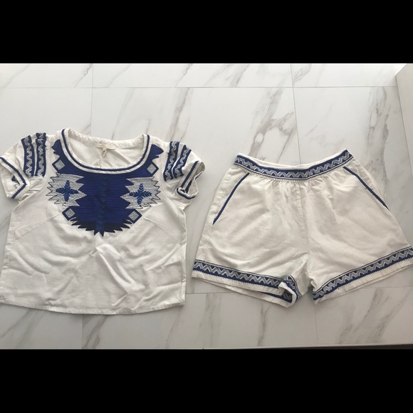 Maje Tops - Maje Embroidered Short Set